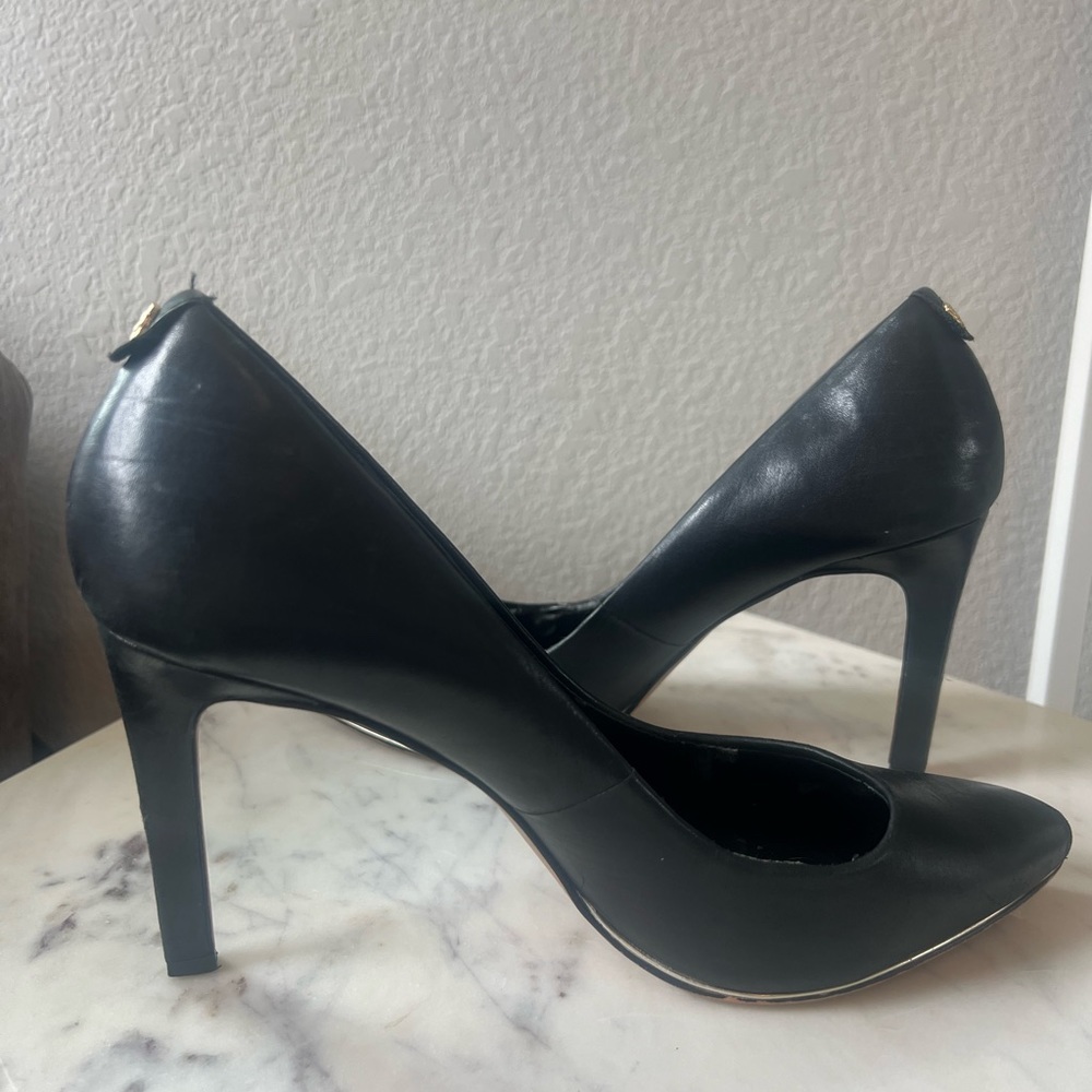 Black Heels with Gold Trim
